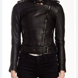 Muubaa Lamb Leather Moto Jacket | Size 4 (Asha Style)